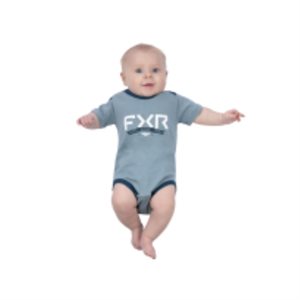 FXR INFANT PODIUM S / S ONESIE 12-18 STEEL